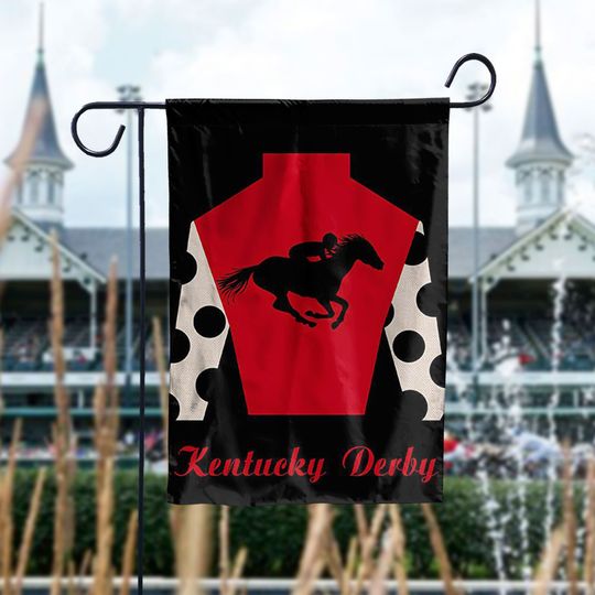 Discover Kentucky Derby Garden Flag, Jockey Churchill