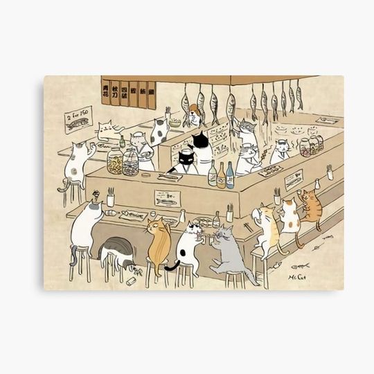 Discover Cat Restaurant Canvas