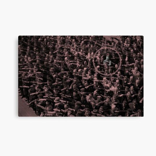 Discover The Hero August Landmesser 4x Superresolution (AI enhanced) Canvas