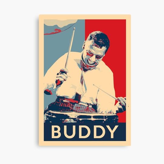 Discover Buddy Rich Hope Poster - Greats of Jazz Music History Canvas