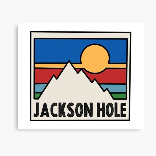 Discover Jackson Hole, Wyoming Decal Canvas