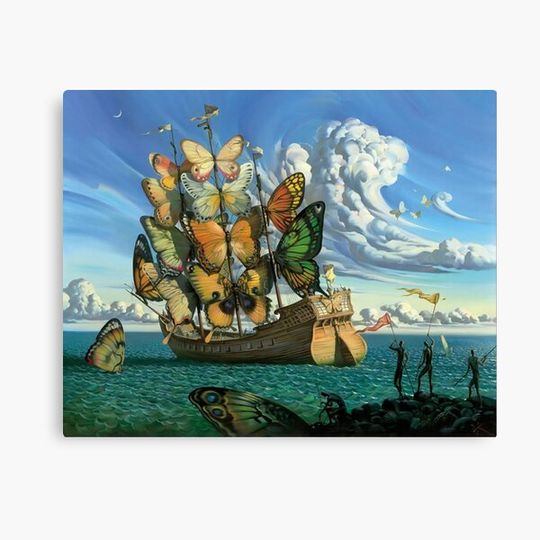 Discover "Departure of Winged Ship" by Vladamir Kush c2000. Canvas