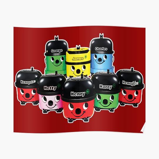 Discover Henry Hoover and Friends Premium Matte Vertical Poster