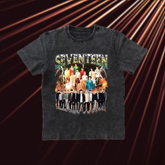 Discover SEVENTEEN KPOP Boy Band Graphic T Shirt 90s Bootleg