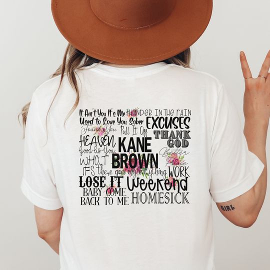 Discover Kane Brown Country Music Tracklist Shirt, Drunk Or Dreaming Tour 2023 Merch
