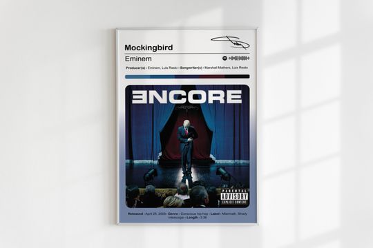 Discover Eminem - Mockingbird by Triposter, Eminem Poster, Rap Music Poster