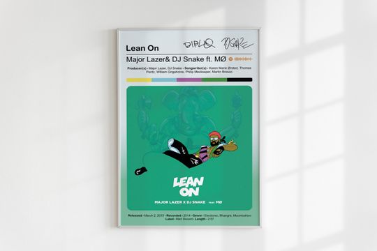 Discover Major Lazer& DJ Snake - Lean On by Triposter, Major Lazer Art