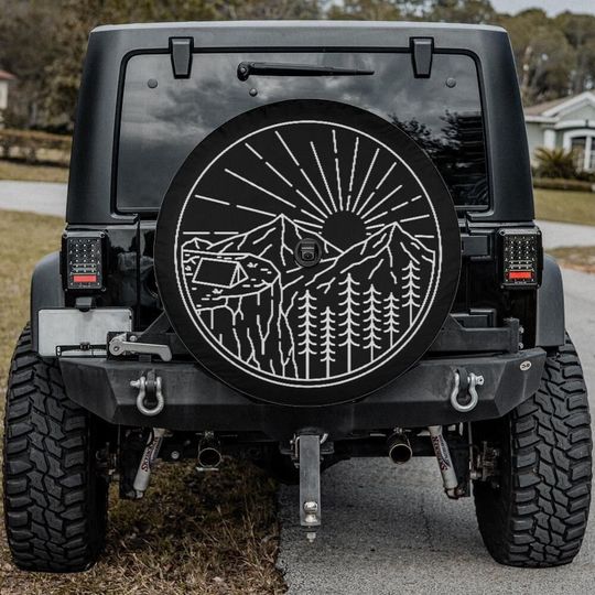 Discover Mountains Spare Tire Cover