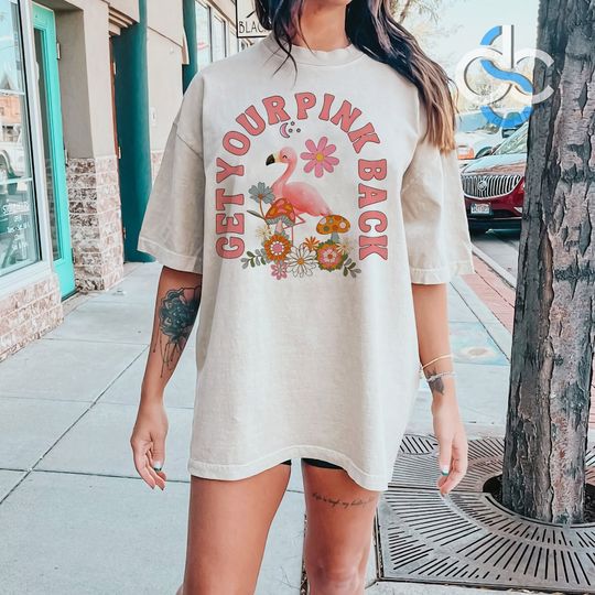 Discover Get Your Pink Back Tshirt, Pink Flamingo Mama