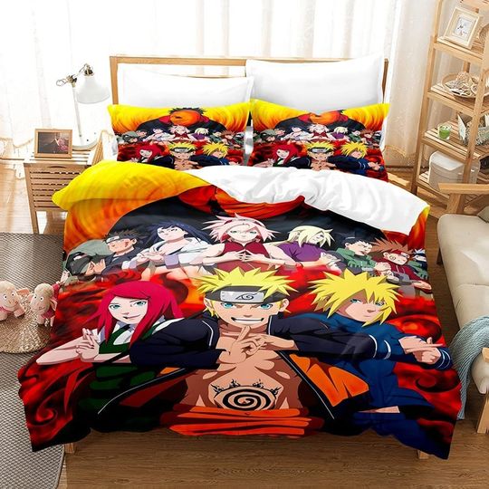 Discover 3D Printed Anime Narut0 Bedding Duvet Cover Set