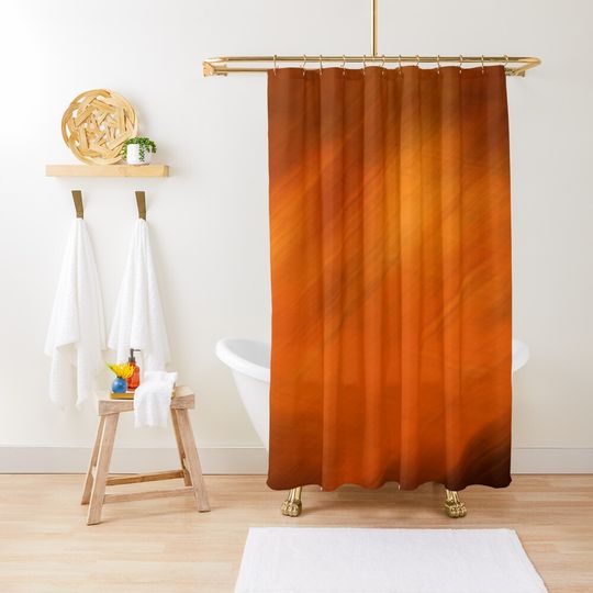 Discover Burnt Orange - Bed and Bath Design Shower Curtain