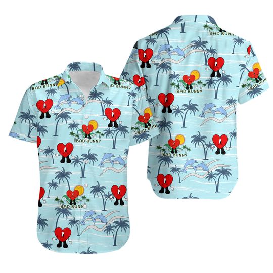Discover Bad Bunny Blue Un Verano Sin Ti Hawaiian Shirt, Summer Vacation Hawaiian Shirt