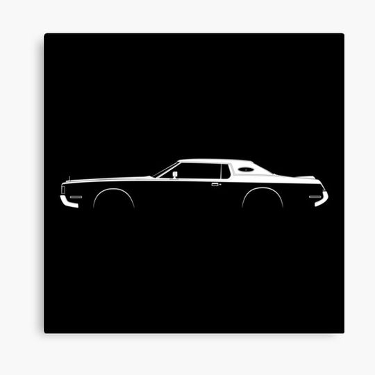 Discover Lincoln Continental Mark IV Silhouette Canvas