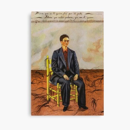 Discover Self portrait with cropped hair by Frida Kahlo Canvas