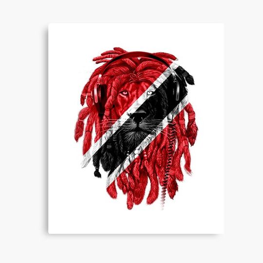 Discover Lion Flag of Trinidad and Tobago Art Canvas