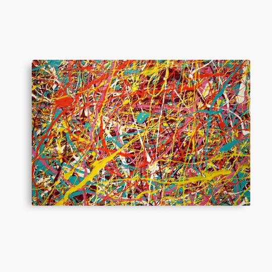 Discover Modern Abstract Jackson Pollock Painting Original Art Canvas