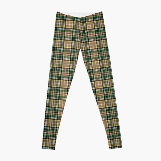 Discover Farrell Tartan Pattern Tan Irish Plaid Leggings