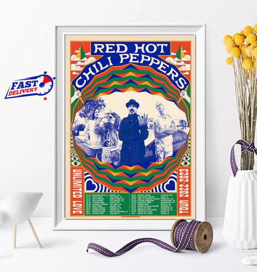 Discover Red Hot Chili Peppers Rock Band Tour 2023 Poster
