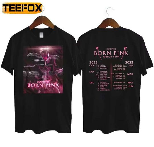 Discover BlackPink Born Pink World Tour 2022-2023 Concert Black T-Shirt