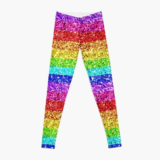 Discover Rainbow Glitter Leggings