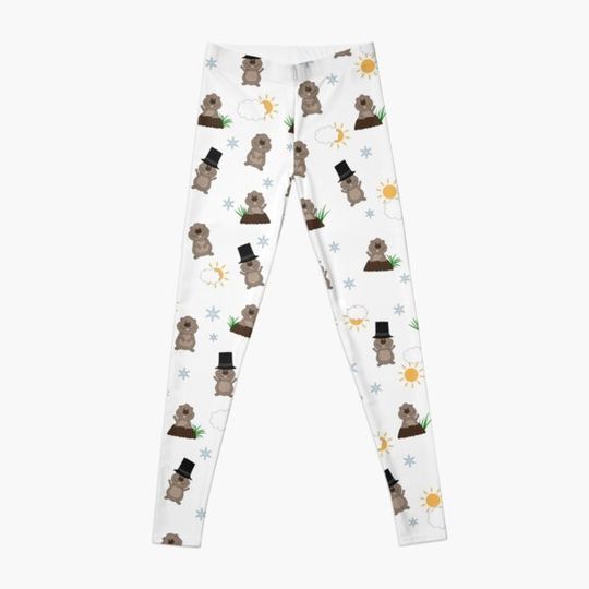 Discover Groundhog Day Pattern Leggings