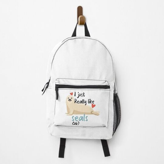 Discover I Just Really Like Seals Ok? Backpack