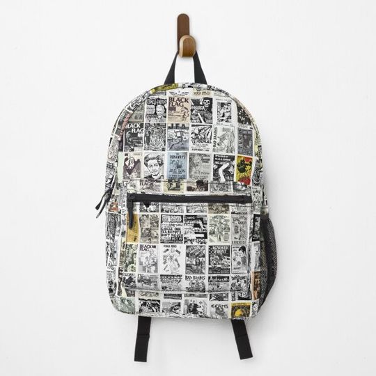 Discover Vintage Punk Rock Flyers Backpack