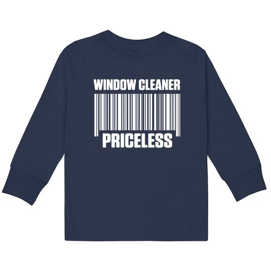 Discover Window Cleaner Price Funny Cleaning Gifts design Kids Long Sleeve T-Shirts