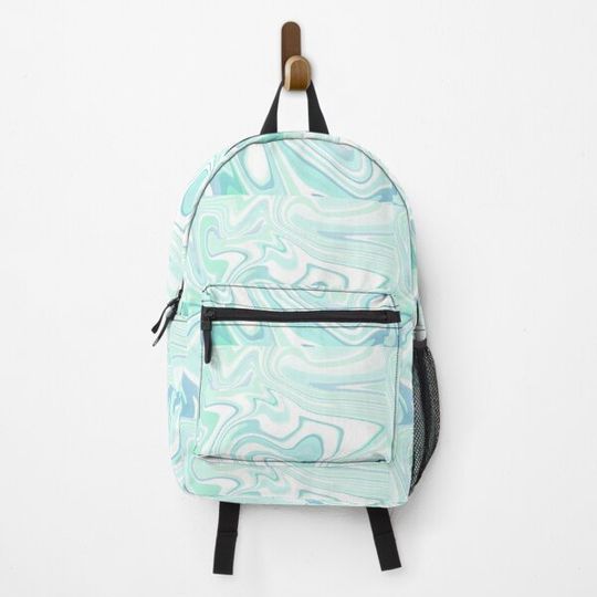 Discover Light Blue Marble Backpack