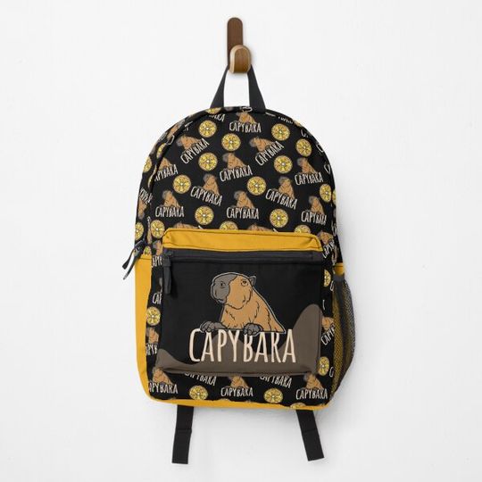 Discover Cute Capybara Peeking Backpack
