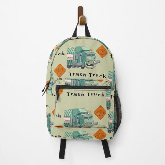 Discover Trash Truck cartoon Backpack