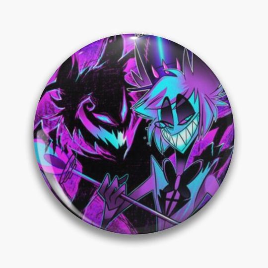 Discover Alastor and His Shadow - Hazbin Hotel Pin Button