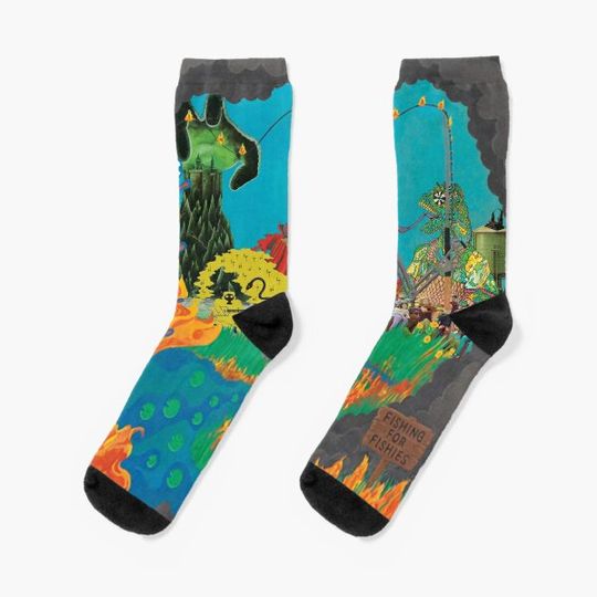 Discover King Gizzard Album Art Collage Socks