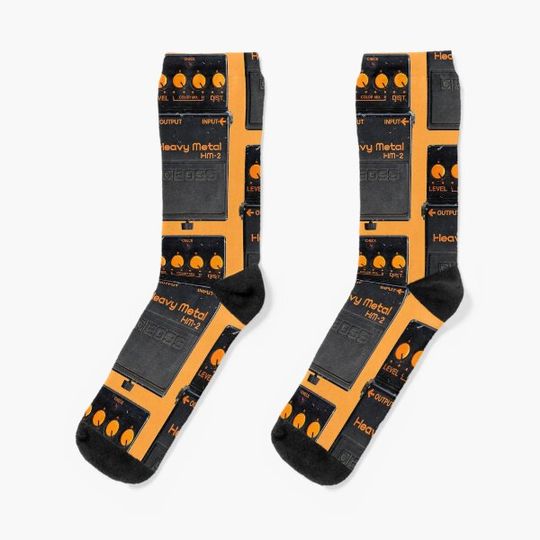 Discover Boss HM-2 Heavy Metal Guitar Pedal Alternative Orange Socks