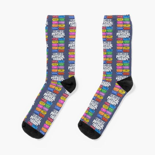 Discover The Laws Of Physical Therapy Awesome Therapist Socks