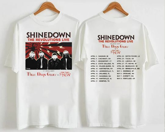 Discover shine down The Revolutions Live Tour T Shirt