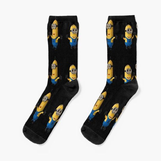 Discover DANCING DAVE MINION,MINION TIM DESPICABLE ME WITH CUTE AND FUNNY SMILE Socks