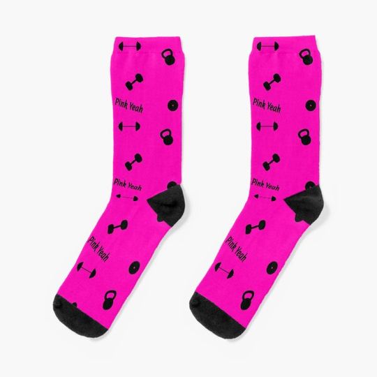Discover Pink Weights Pattern Socks