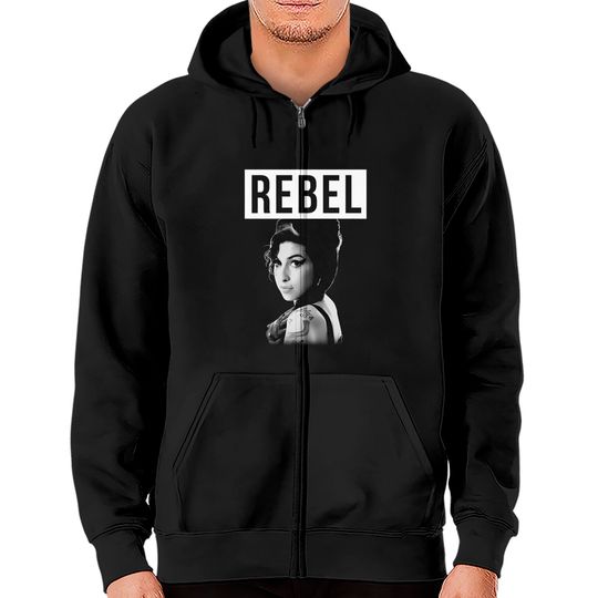 Discover Amy Winehouse Unisex Zip Hoodies: Rebel
