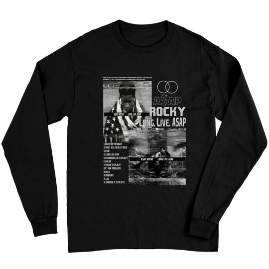 Discover Vintage Bootleg Inspired Asap Rocky Long. Live. ASAP, Graphic Unisex Album List Long Sleeves