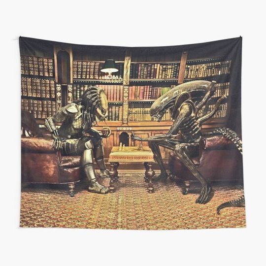 Discover Predator Versus Alien Game II Tapestry