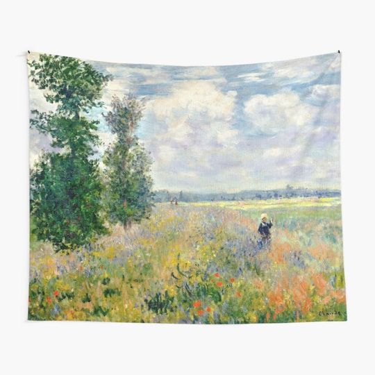 Discover Poppy Fields near Argenteuil by Claude Monet Tapestry