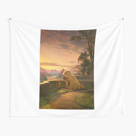 Discover The Last Airbender Aang And Appa In Air Temple Tapestry