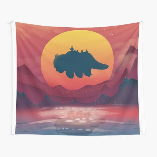 Discover Appa Sunset the las air bender Tapestry