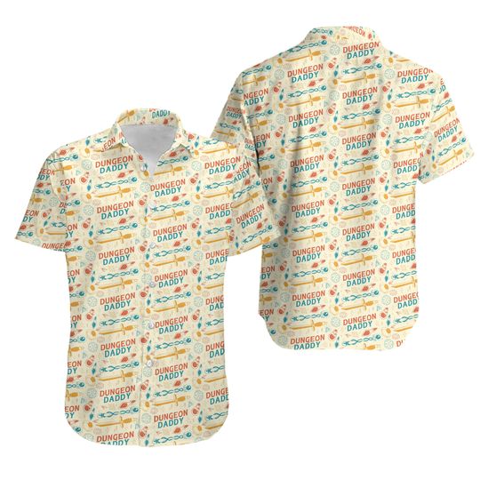 Discover Dungeon Daddy shirt, DnD Hawaiian Shirt, DnD Dad Shirt