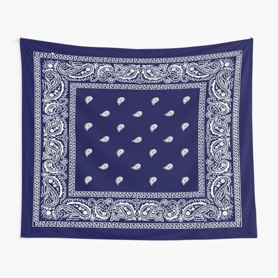 Discover Bandana Blue Tapestry
