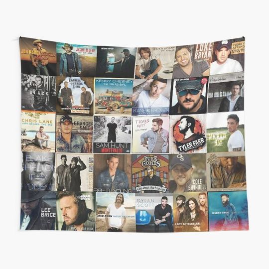 Discover country music collage Tapestry