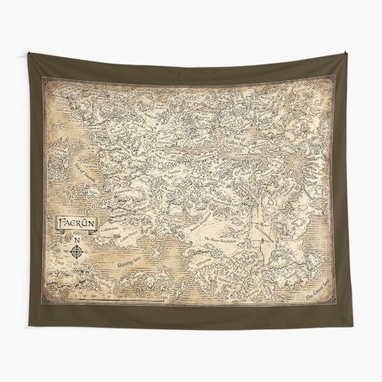 Discover Annotated Map Of Faerun Tapestry