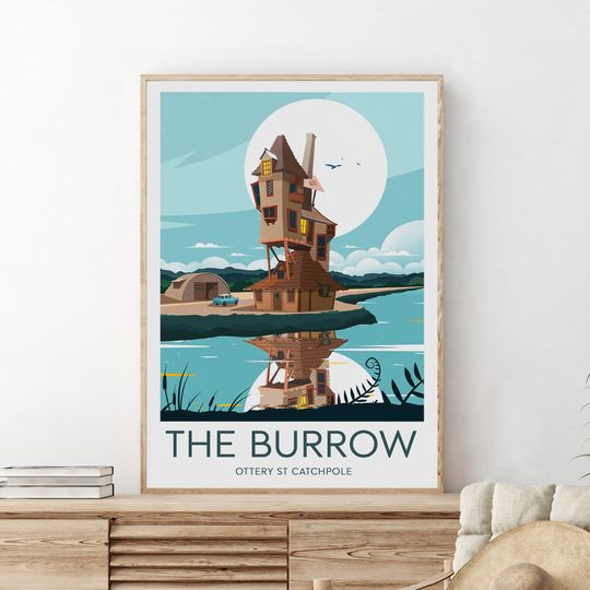 Discover The Burrow - Ron Weasley Fan art, Hogwarts poster, Harry Potter fan art