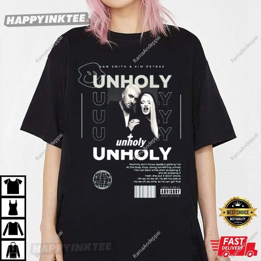 Discover Sam Smith Kim Petras Unholy 2023 Gift T-Shirt